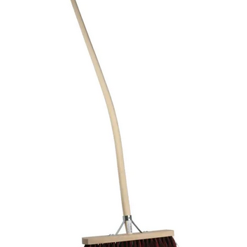 Straatbezem Arenga/Kunststof 40cm met ergonomische essen steel