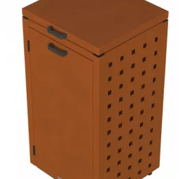 FST Kliko ombouw 120 Liter - 3 stuks CORTEN met klep