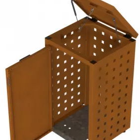 Kliko ombouw 120 Liter - 1 stuk met klep CORTEN