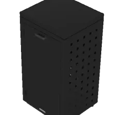 FST Kliko ombouw 240 Liter - 1 stuk GRAFIET ZWART met klep