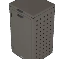 Kliko ombouw 240 Liter - 1 stuk met klep TAUPE