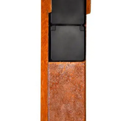 Glampère PRO+ Luxe dubbel stopcontact met kabeldoos Corten (incl. afdekkap en installatiedraad) VB