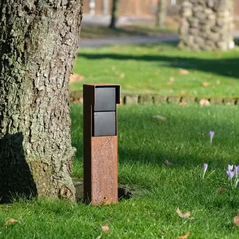 Glampère PRO+ Luxe dubbel stopcontact met kabeldoos Corten (incl. afdekkap en installatiedraad) VB