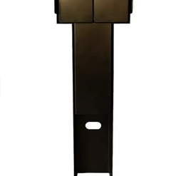 Glampère PRO+ Luxe dubbel HORIZONTAAL stopcontact met kabeldoos Zwart (incl. afdekkap en installatie