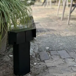 Glampère PRO+ Luxe dubbel HORIZONTAAL stopcontact met kabeldoos Zwart (incl. afdekkap en installatie