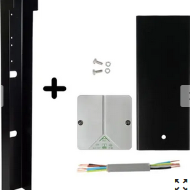 Glampère PRO+ Luxe paal GEEN stopcontact Zwart (incl. afdekkap en installatiedraad)