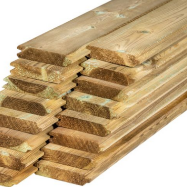 Stapelset blokhutprofiel groen geimpregneerd