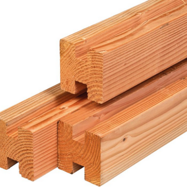 Douglas palen stapelbouw 11.0x11.0x300cm tussenpaal geschaafd