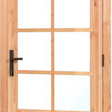 Douglas enkele deur 8-ruits (dubbelglas) B110xH215 cm rechtsdraaiend