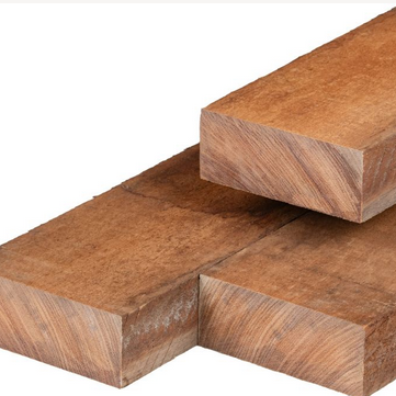 Hardhouten ligger 5.0x10.0x400 cm fijnbezaagd - duurzaamheidsklasse 1