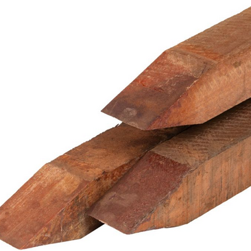 Hardhouten paal 8.5x8.5x250 cm glad geschaafd. gepunt - duurzaamheidsklasse 1