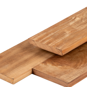 Hardhouten vlonderplank Garapa 2.1x14.5x490 cm glad geschaafd - duurzaamheidsklasse 2