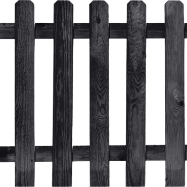 Tuinhek grenen zwart geimpregneerd recht 80x180 cm