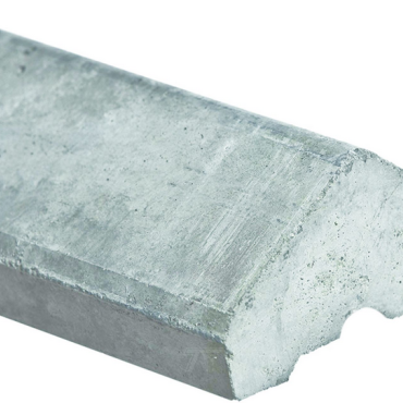 Beton-afdekkap wit/grijs diamantkop 180cm