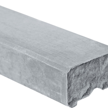 Beton-afdekkap wit/grijs vlakke kop 200cm