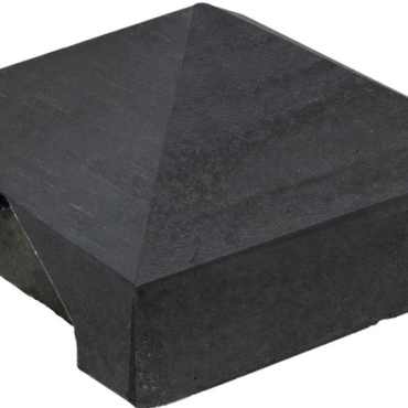 Beton-afdekpet antraciet gecoat diamantkop 14x14x5cm tussenmodel