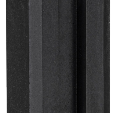 Beton-sleufpaal antraciet gecoat 10x10x275 Vlakke kop eindmodel brede ondersleuf