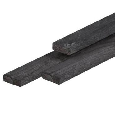Afwerklat t.b.v | glaswanden 1.8x4x224 cm | zwart