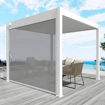 Aluminium overkapping Windscherm 300 cm wit