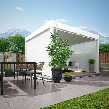 Aluminium overkapping Windscherm 360 cm wit
