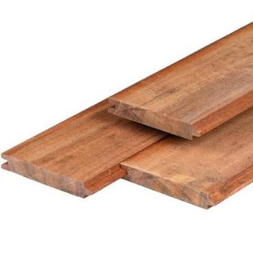 Azobé hardhout damwand 3x18.5x500 cm geschaafd