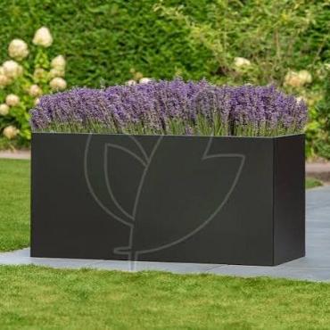 Bloembak Mohawk | zwart gepoedercoat staal 60x120x60 cm