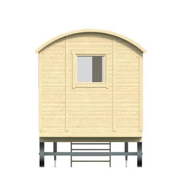 Circuswagen Paddy | 19mm | vuren onbehandeld | 480x240 cm | excl | onderstel