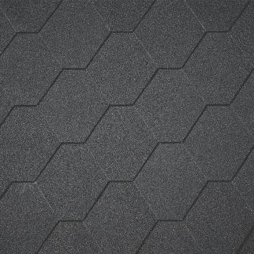 Dakshingles hexagonaal zwart - pak 3 m²
