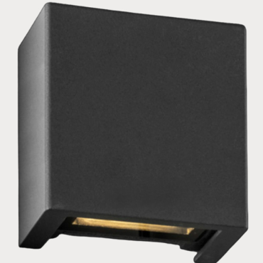 Verlichtling Lightpro Tiga wall zwart 9005 met 3m kabel 12v
