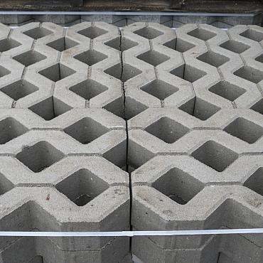 Grasbeton tegel 60x40x10 cm Grijs
