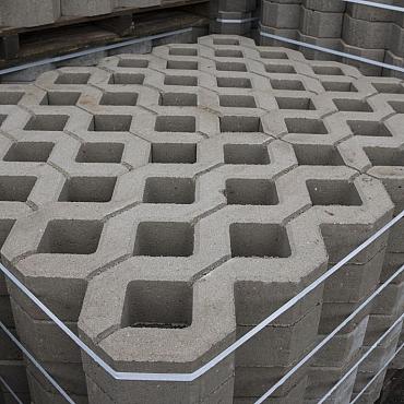 Grasbeton tegel 60x40x10 cm Grijs