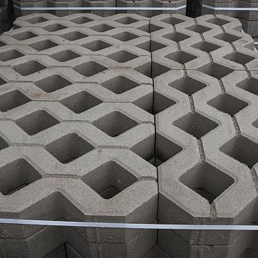 Grasbeton tegel 60x40x10 cm Grijs