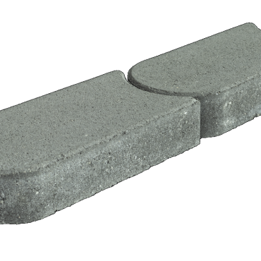KANTSTEEN GRASKANT ANTRACIET 33X16X4.5CM