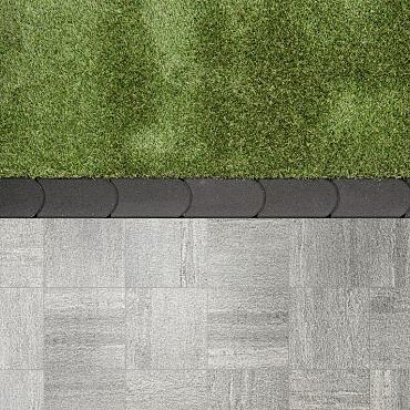 KANTSTEEN GRASKANT ANTRACIET 22X12X4.5CM