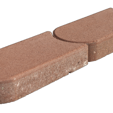 KANTSTEEN GRASKANT ROOD 22X12X4.5CM **UITLOPEND**