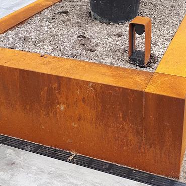 ECCOborders Betotop Block Hoekstuk 15x43 Cor-ten