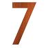 Nummer 7 corten 68x5x120 mm