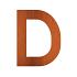 Letter D corten