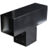 Gegalvaniseerd verbindingsstuk 3-weg T-model voor vierkante palen 15x15 cm zwart gepoedercoat