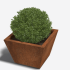 Cortenstaal gelaste plantenbak Cone 60x60x40 ZONDER bodemplaat