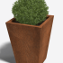 Cortenstaal gelaste plantenbak Cone 80x80x100 ZONDER bodemplaat
