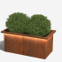 Cortenstaal gelaste plantenbak met LED 100x50x50 ZONDER bodemplaat