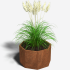 Cortenstaal plantenbak Achthoek 96.6x96.6 cm H=30 cm ZONDER bodemplaat