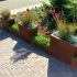 Cortenstaal plantenbak Rechthoek 30x60 H=30 cm MET bodemplaat