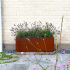 Cortenstaal plantenbak Rechthoek 30x80 H=30 cm ZONDER bodemplaat