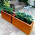 Cortenstaal plantenbak Rechthoek 30x80 H=30 cm MET bodemplaat