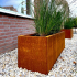 Cortenstaal plantenbak Rechthoek 40x100 H=30 cm MET bodemplaat