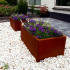 Cortenstaal plantenbak Rechthoek 50x100 H=30 cm MET bodemplaat