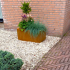 Cortenstaal plantenbak Rechthoek 50x80 H=30 cm MET bodemplaat
