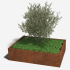 Cortenstaal plantenbak Rechthoek XL 160x120 H=30 cm ZONDER bodemplaat
